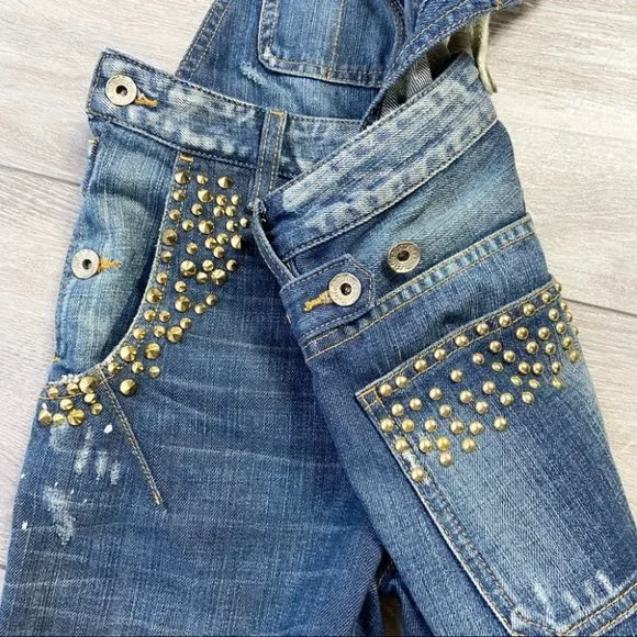 GUESS LIMITED EDITION VEROS STUDDED OVERALLS - Picture 8 of 16